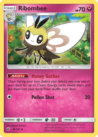 [PKM] Ribombee (96/147) [Sun & Moon: Burning Shadows]