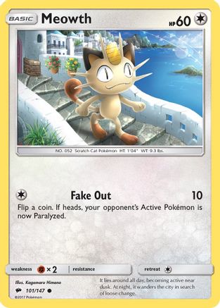 [PKM] Meowth (101/147) [Sun & Moon: Burning Shadows]