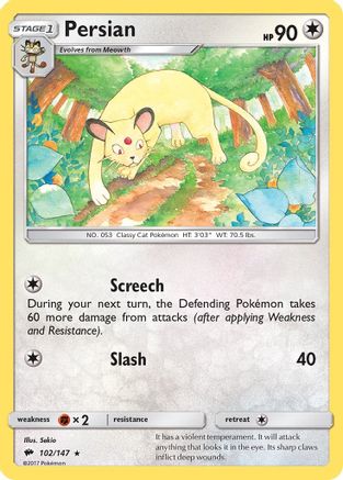 [PKM] Persian (102/147) [Sun & Moon: Burning Shadows]