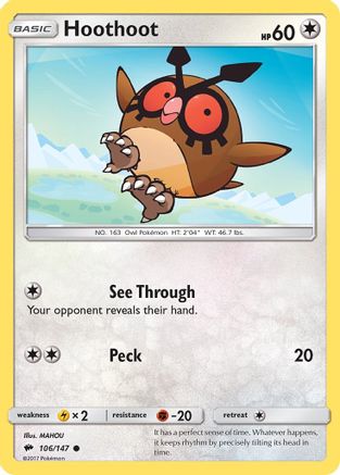[PKM] Hoothoot (106/147) [Sun & Moon: Burning Shadows]