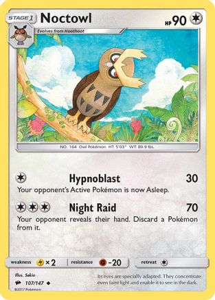 [PKM] Noctowl (107/147) [Sun & Moon: Burning Shadows]
