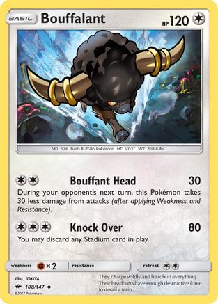 [PKM] Bouffalant (108/147) [Sun & Moon: Burning Shadows]
