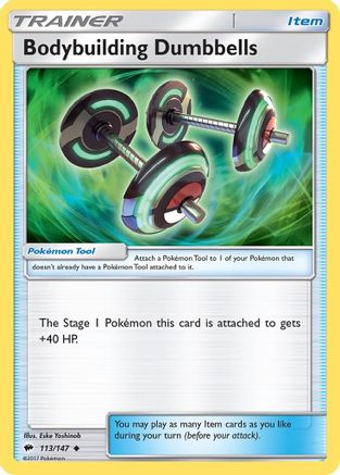 [PKM] Bodybuilding Dumbbells (113/147) [Sun & Moon: Burning Shadows]