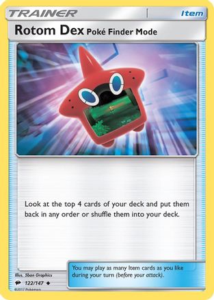 [TR] Rotom Dex Poke Finder Mode (122/147) [Sun & Moon: Burning Shadows]