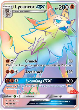 [PKM-R] Lycanroc GX (155/147) [Sun & Moon: Burning Shadows]