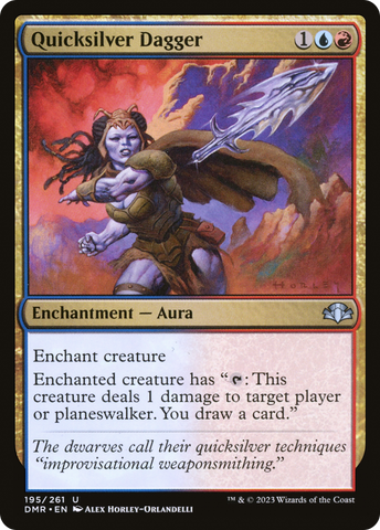 {C} Quicksilver Dagger [Dominaria Remastered][DMR 195]