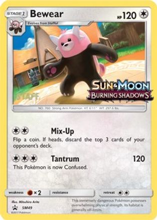 [PKM] Bewear (SM49) (Staff Prerelease Promo) [Sun & Moon: Black Star Promos]