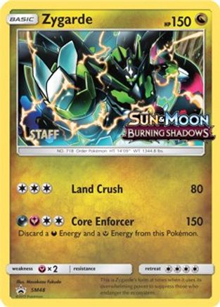 [PKM-R] Zygarde (SM48) (Staff Prerelease Promo) [Sun & Moon: Black Star Promos]