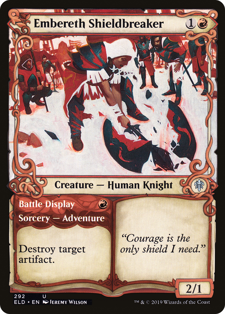 {C} Embereth Shieldbreaker // Battle Display (Showcase) [Throne of Eldraine][ELD 292]