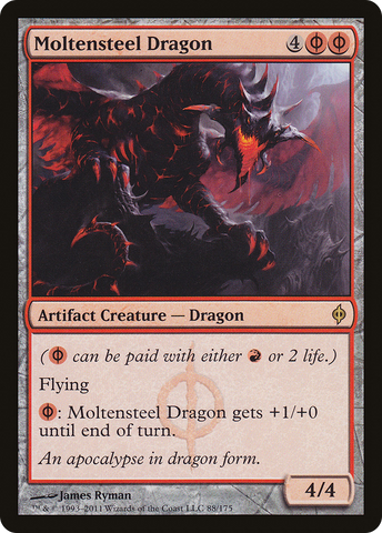 {R} Moltensteel Dragon [New Phyrexia][NPH 088]