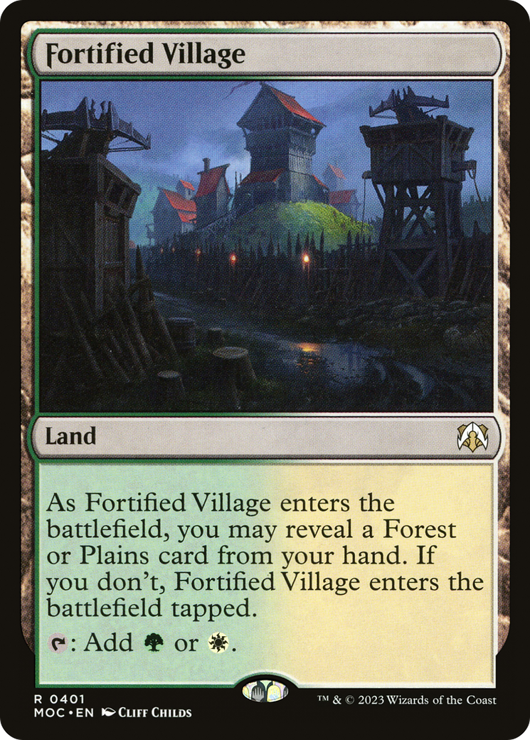 {R} Fortified Village [March of the Machine Commander][MOC 401]