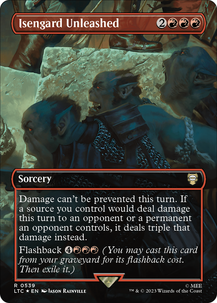 {R} Isengard Unleashed (Borderless) (Surge Foil) [The Lord of the Rings: Tales of Middle-Earth Commander][LTC 539]