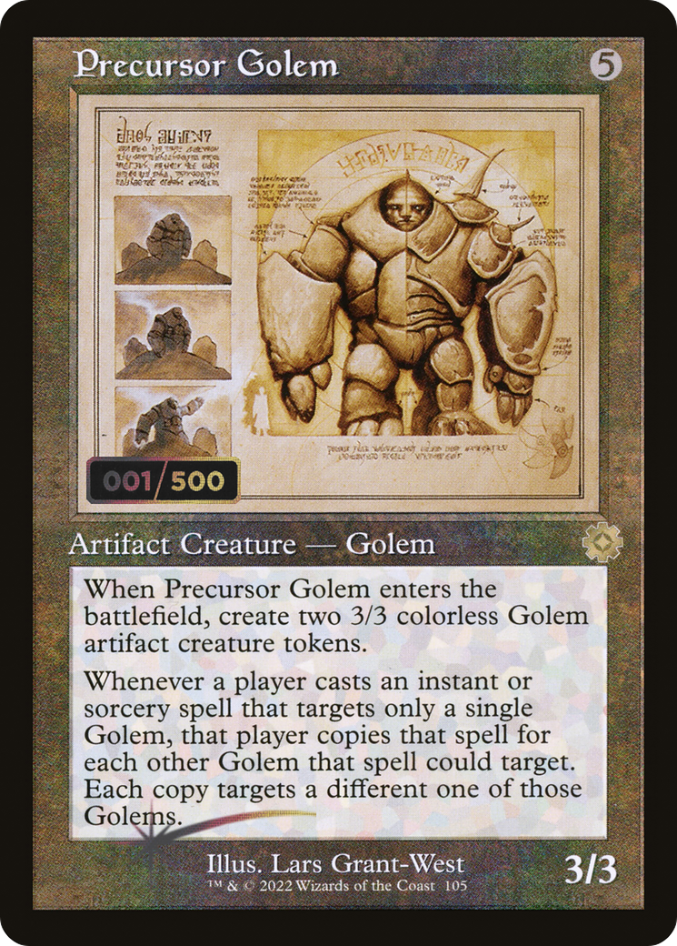 {R} Precursor Golem (Schematic) (Serial Numbered) [The Brothers' War Retro Artifacts][BRR 105]