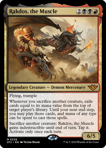 {@R} Rakdos, the Muscle (Promo Pack) [Outlaws of Thunder Junction Promos][PP OTJ 226]