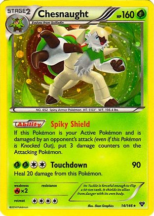 [PKM] Chesnaught (14/146) (Cosmos Holo) (Blister Exclusive) [XY: Base Set]