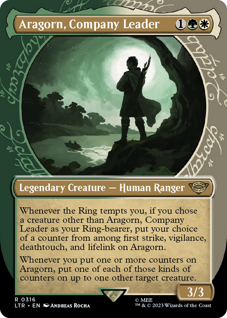 {R} Aragorn, Company Leader (Showcase Ring Frame) [The Lord of the Rings: Tales of Middle-Earth][LTR 316]