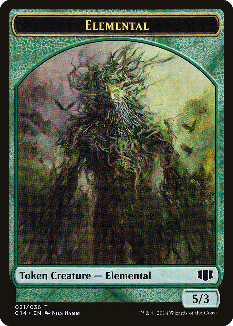 {T} Elemental // Beast (019/036) Double-sided Token [Commander 2014 Tokens][TC14 021]