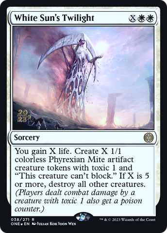 {R} White Sun's Twilight [Phyrexia: All Will Be One Prerelease Promos][PR ONE 038]