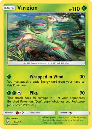 [PKM] Virizion (8/73) [Sun & Moon: Shining Legends]
