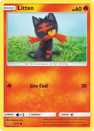 [PKM] Litten (15/73) [Sun & Moon: Shining Legends]