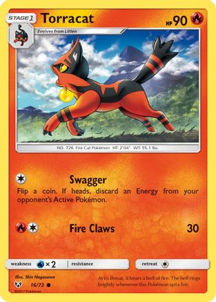 [PKM-C] Torracat (16/73) [Sun & Moon: Shining Legends]
