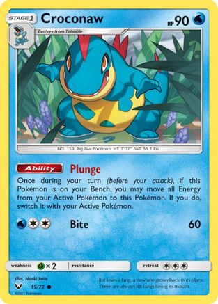 [PKM] Croconaw (19/73) [Sun & Moon: Shining Legends]