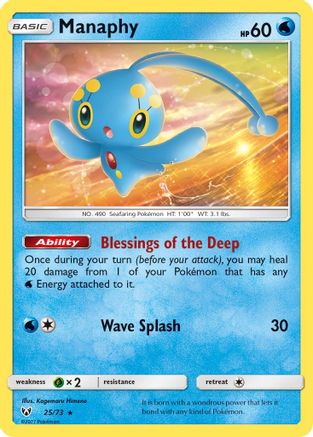 [PKM] Manaphy (25/73) [Sun & Moon: Shining Legends]