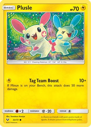 [PKM] Plusle (33/73) [Sun & Moon: Shining Legends]