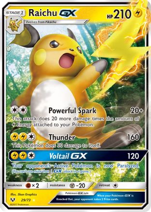 [PKM] Raichu GX (29/73) [Sun & Moon: Shining Legends]