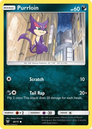 [PKM] Purrloin (48/73) [Sun & Moon: Shining Legends]