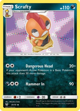 [PKM] Scrafty (51/73) [Sun & Moon: Shining Legends]