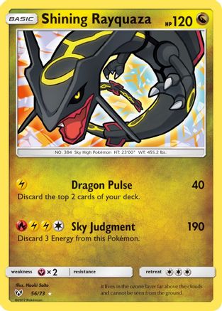 [PKM] Shining Rayquaza (56/73) [Sun & Moon: Shining Legends]