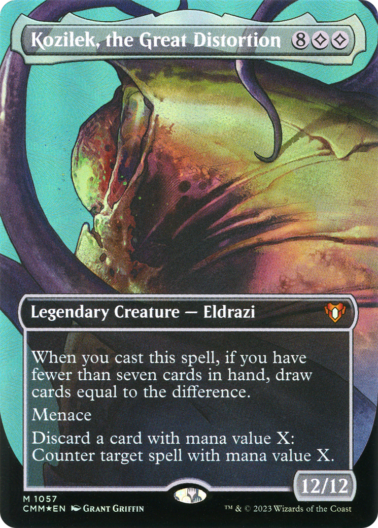 {R} Kozilek, the Great Distortion (Borderless Textured Foil Frame Break) [Commander Masters][CMM 1057]