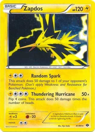 [PKM-R] Zapdos (41/99) (Blister Exclusive) [Black & White: Next Destinies]