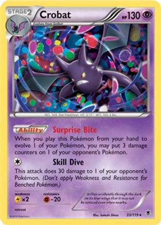[PKM] Crobat (33/119) (Cosmos Holo) [XY: Phantom Forces]