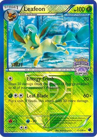 [PKM-R] Leafeon (11/116) (States Championship Promo Staff) [Black & White: Plasma Freeze]