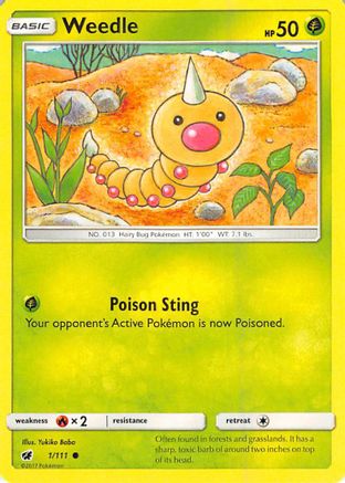 [PKM-C] Weedle (1/111) [Sun & Moon: Crimson Invasion]