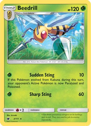 [PKM] Beedrill (3/111) [Sun & Moon: Crimson Invasion]
