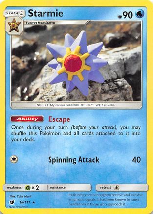 [PKM-R] Starmie (16/111) [Sun & Moon: Crimson Invasion]