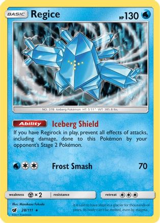 [PKM] Regice (28/111) [Sun & Moon: Crimson Invasion]