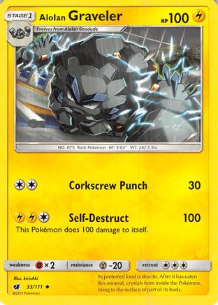 [PKM] Alolan Graveler (33/111) [Sun & Moon: Crimson Invasion]