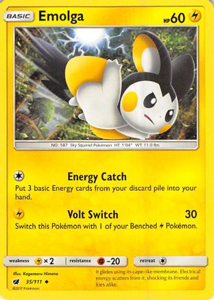 [PKM] Emolga (35/111) [Sun & Moon: Crimson Invasion]