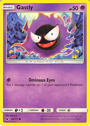 [PKM] Gastly (36/111) [Sun & Moon: Crimson Invasion]