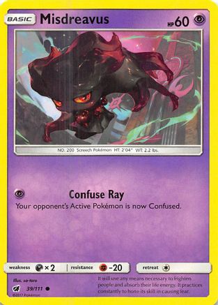 [PKM] Misdreavus (39/111) [Sun & Moon: Crimson Invasion]
