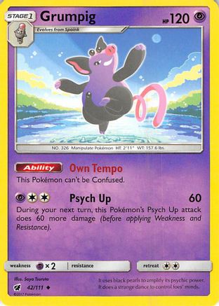 [PKM] Grumpig (42/111) [Sun & Moon: Crimson Invasion]
