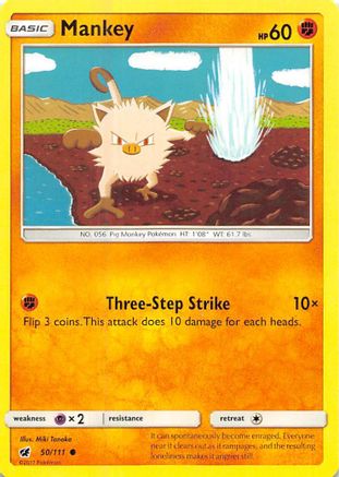 [PKM] Mankey (50/111) [Sun & Moon: Crimson Invasion]