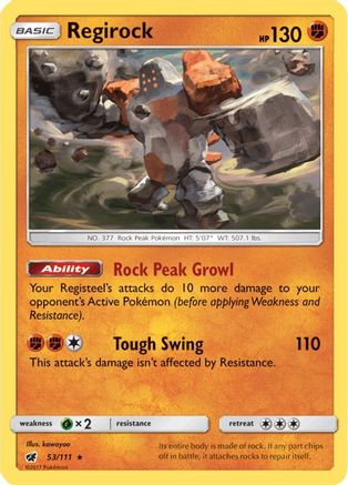 [PKM] Regirock (53/111) [Sun & Moon: Crimson Invasion]