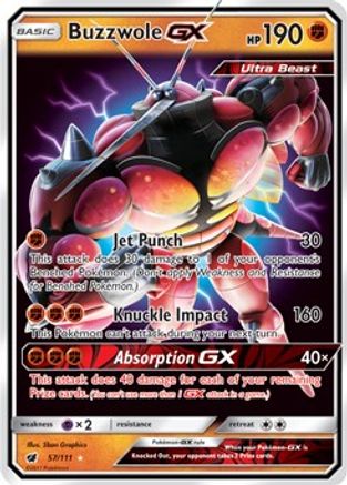 [PKM-R] Buzzwole GX (57/111) [Sun & Moon: Crimson Invasion]