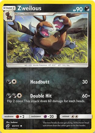[PKM] Zweilous (61/111) [Sun & Moon: Crimson Invasion]