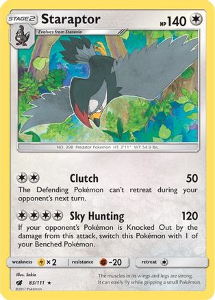 [PKM] Staraptor (83/111) [Sun & Moon: Crimson Invasion]